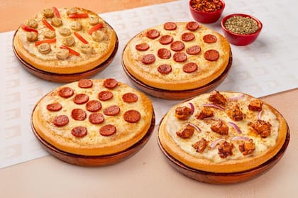 Pack Of 4 Non Veg Cheesy Pizza Mania