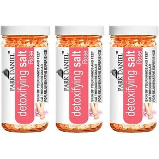 PARK DANIEL Premium Rose Bath Salt- For Rehydrating &amp; Refreshing Skin- Pedicure &amp; Manicure Salt Combo Pack Of 3 Jars of 200 gms(600 gms) (600 g)