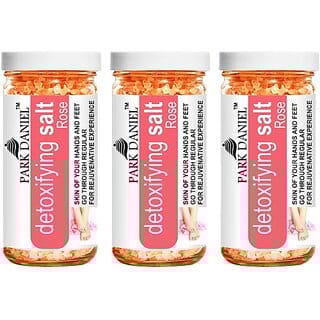 PARK DANIEL Premium Rose Bath Salt- For Rehydrating &amp; Refreshing Skin- Pedicure &amp; Manicure Salt Combo Pack Of 3 Jars of 200 gms(600 gms) (600 g)