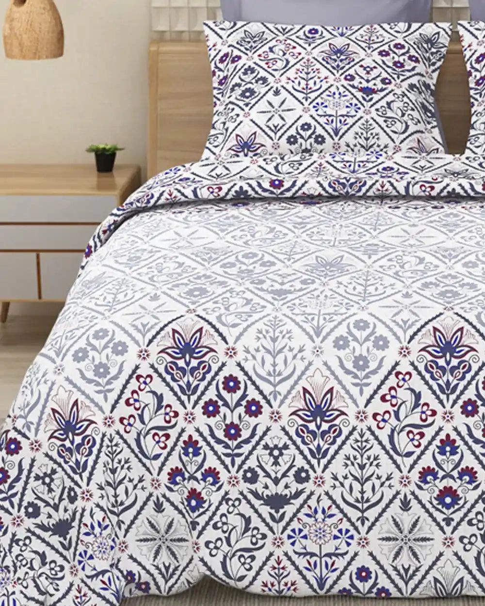 EVERYDAY-144TC King Size Bedsheet Set-KING / PURPLE / BEDSHEET