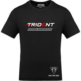 Fastbend Mens Black Printed Cotton Blend Round Neck T-Shirt