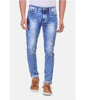 HJ HASASI - Light Blue 100% Cotton Regular Fit Men's Jeans ( Pack of 1 )