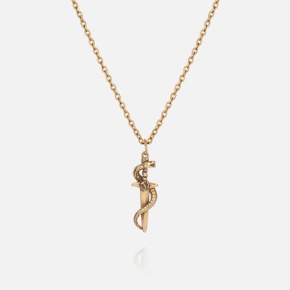 SERPENT (GOLD) PENDANT+CHAIN-50 CM