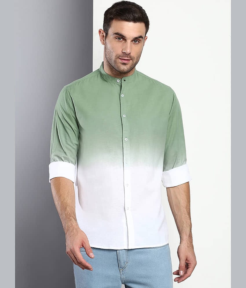 Dennis Lingo - Green Cotton Blend Slim Fit Men's Casual Shirt ( Pack of 1 )