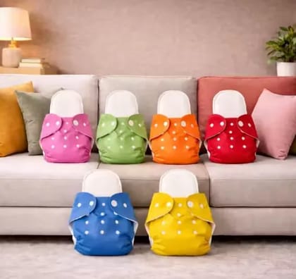 Washable Baby Nappies Pack of 6 | Eco-Friendly & Comfortable