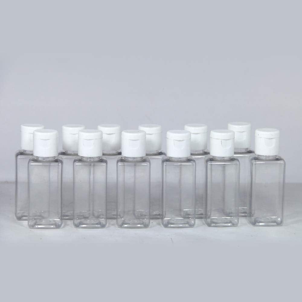 Puramio White Plastic Bottle, 50 ml - (Set of 12)