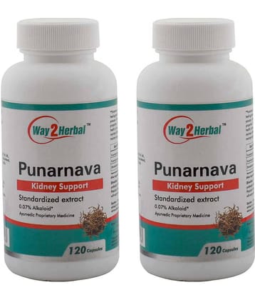 Way2Herbal Punarnava Capsule 120 no.s Pack of 2