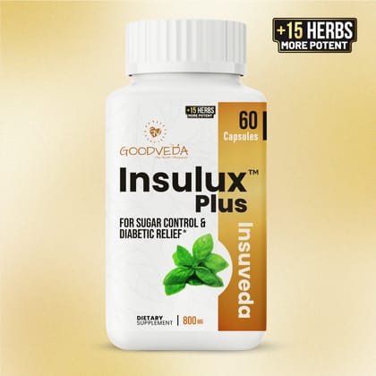 Insulux Plus | Renewed Ayurvedic Formula For Blood Sugar Control. Best Results In Up To 70 Days-1 Month Pack
