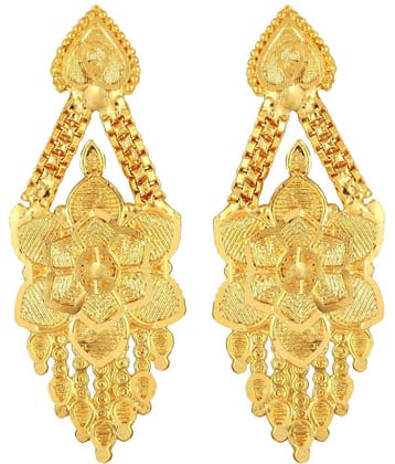 VIVASTRI Golden Drop Earrings ( Pack of 1 )
