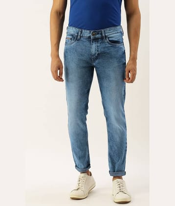 The Indian Garage Co Men Blue Slim Fit Low-Rise Clean Look Stretchable Jeans