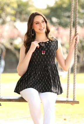 Ikat Empire Top-S / Black