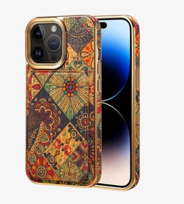 Amber - Elegant Flower Magnetic Card Holder Leather Case iphone 16 PRO