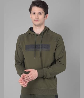 Force NXT Cotton Hooded Men's Sweatshirt - Green ( Pack of 1 )