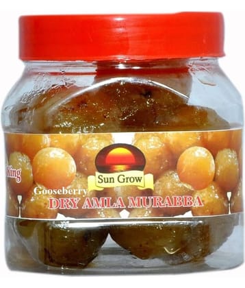 Sun Grow Gooseberry Home Made Organic Ghar Ka Bana Natural Dry Amla Murabba with Almond (Badam) Pickle 500 g