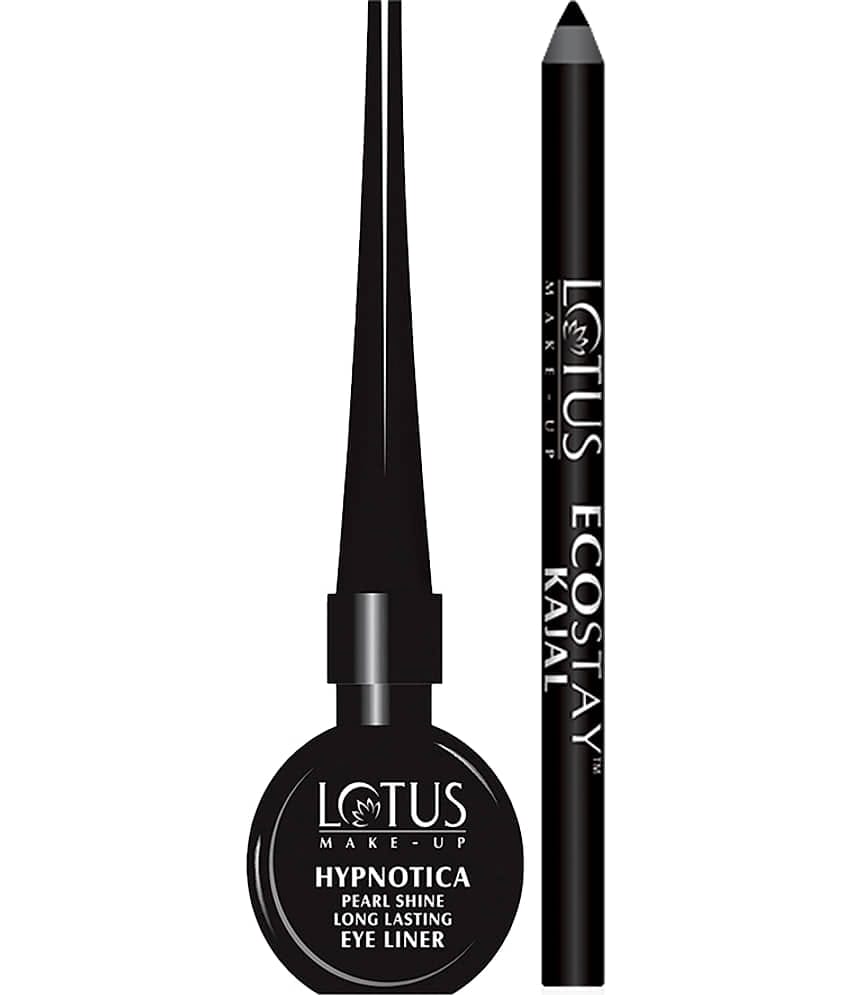 Lotus Makeup Opulence Botanical Eye Liner Black, Water Proof, Pen tip Applicator 4g (Pack of 1)