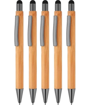 UJJi Real Bamboo Pen with Stylus for Touch Screen Ball Pen