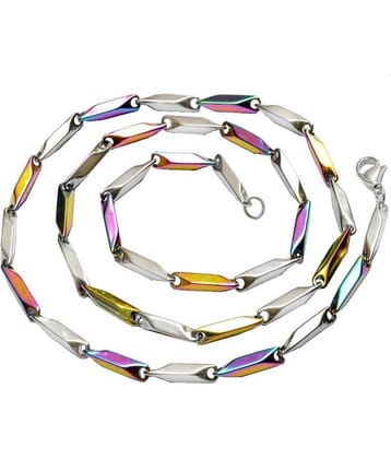 WTM Rhodium Plated Chain ( Set of 1 )