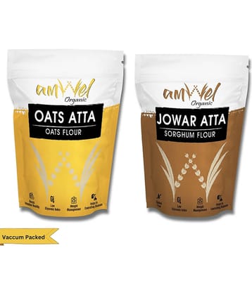 Amwel Oats Atta 450g + Jowar Atta 450g 900 gm Pack of 2