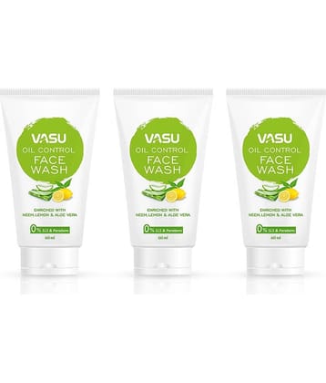 Vasu - Excess Oil Removal Face Wash For Normal Skin ( Pack of 3 )