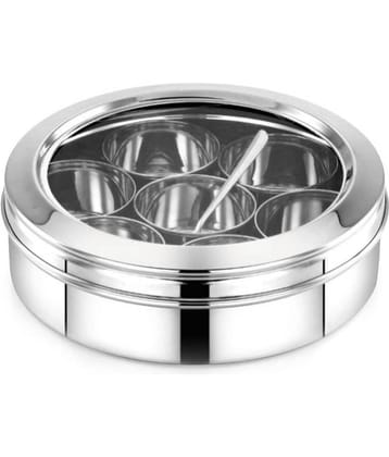 ATROCK Masala Box Steel Silver Spice Container ( Set of 1 )