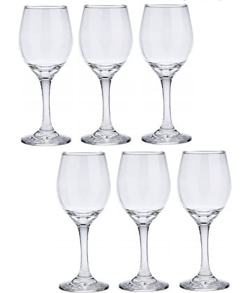 Afast Wine  Glasses Set,  250 ML - (Pack Of 6)