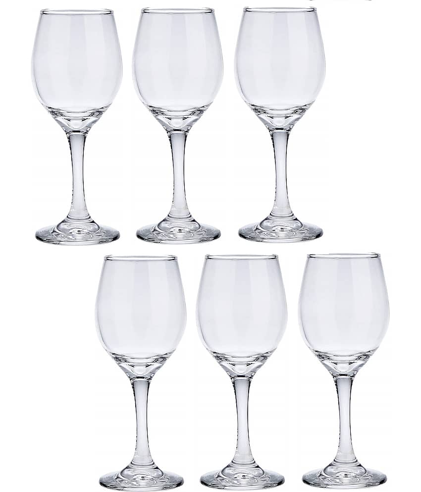 Afast Wine  Glasses Set,  250 ML - (Pack Of 6)