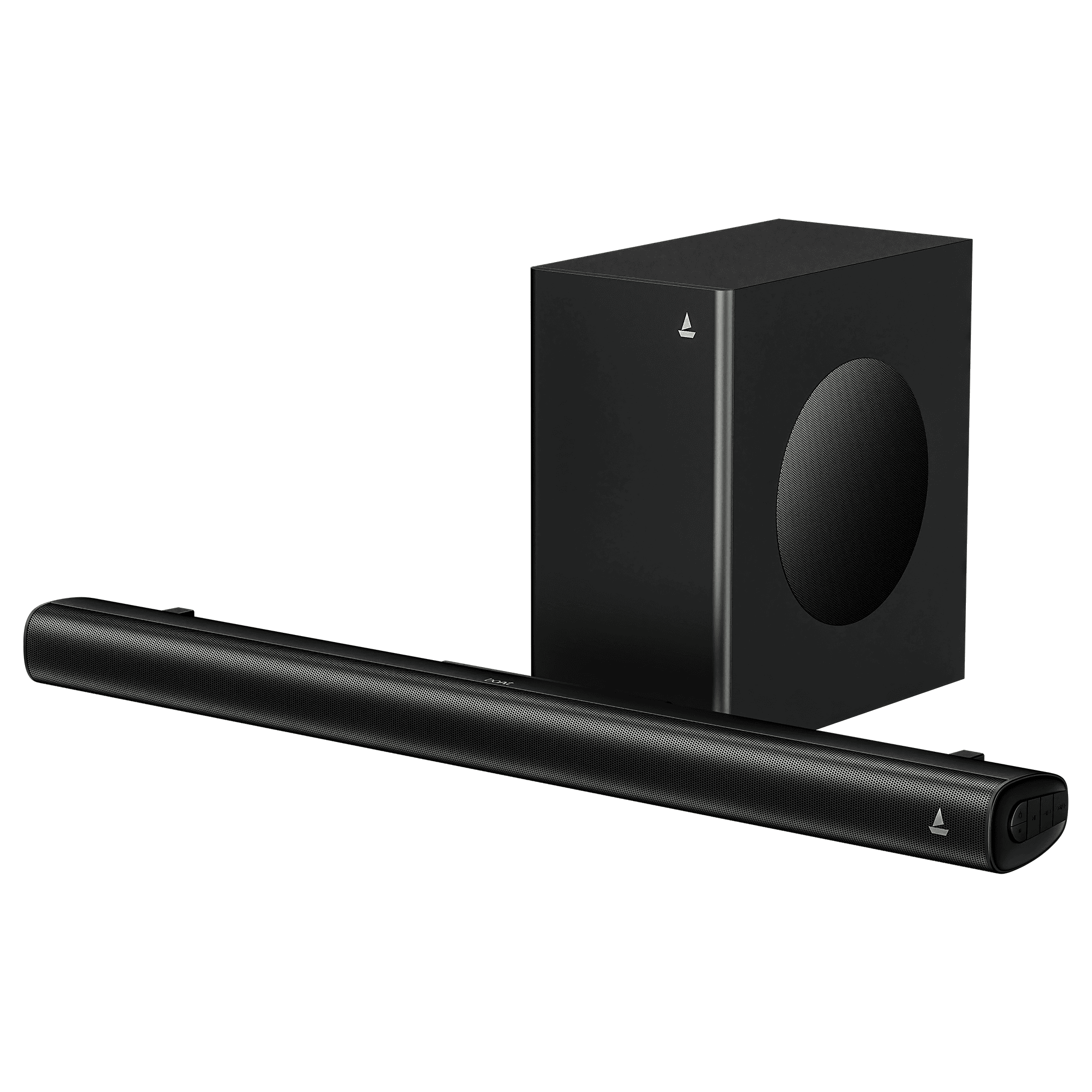 boAt Aavante 2.1 2000 | 200W Bluetooth Soundbar, 2.1 Channel with Wired Subwoofer, Multi-Connectivity, Wall Mountable boAt Aavante 2.1 2000 | 200W Bluetooth Soundbar, 2.1 Channel with Wired Subwoofer, Multi-Connectivity, Wall Mountable - Premium Black