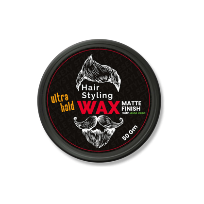 Natually Ultra Hold Hair Styling Wax For Men-Natually Ultra Hold Hair Styling Wax For Men| Matte Finish with Aloevera| 25gms