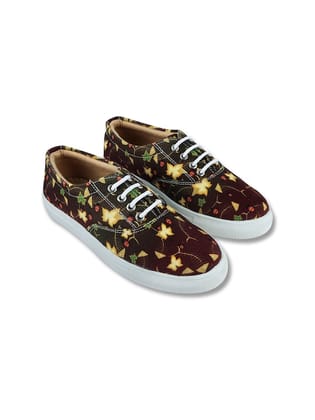 Women Printed Sweat Absorption Lightweight Abrasion Slip Resistant Canvas Sneakers