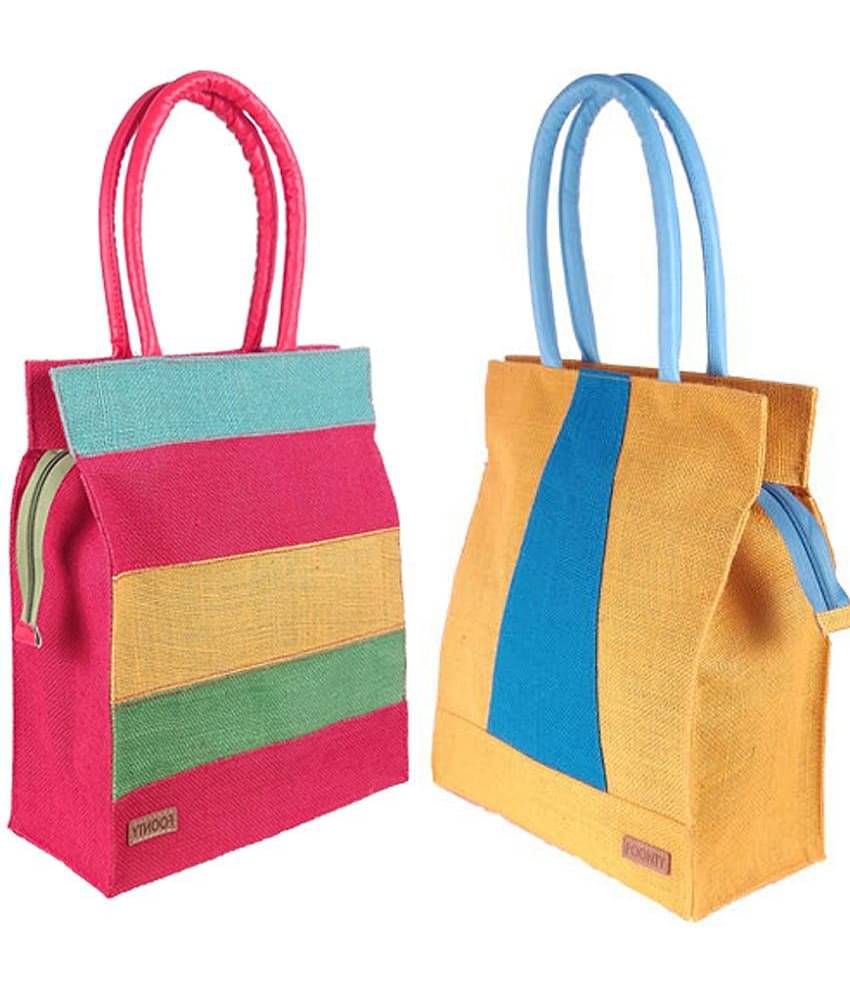 Foonty - Multicolor Jute Lunch Bag