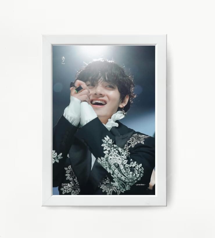 NOKKES Bts Army Bangtan Boy V suga J-Hope Jungkook Jin Jimin Rm 5X7 Inch Size Photo Frame Photo Home Office_EQW304