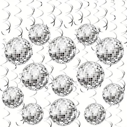 Disco Ball Swirl Decoration - 6PC