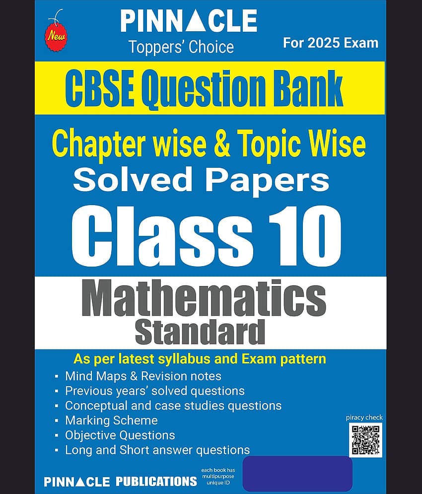 CBSE Question Bank Chapter-Wise & Topic-Wise Solved Papers Class 10 Mathematics (Standard) For Board Exams 2025