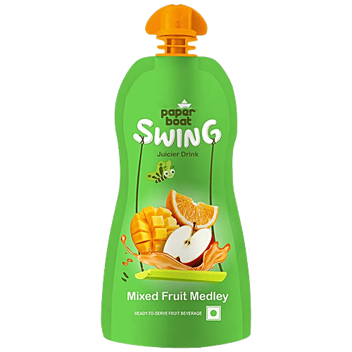 Paperboat Swing Swing Juicer Drink - Mixed Fruit Medley, Thick & Flavourful, Ready To Serve, 250 ml Pouch