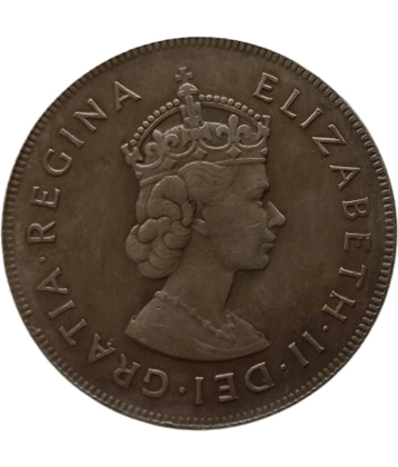 Extremely Rare Bermuda One Crown Elizabeth II 1959 Modern Coin - Hard to Find