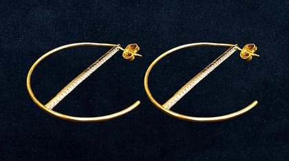 Bilasita Minimalist Geometric Hoop Earrings | Gold-Plated Finish | Casual & Party Wear