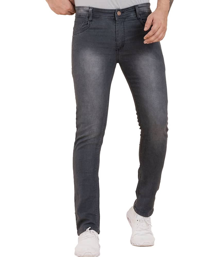 Sindon Slim Fit Faded Men's Jeans - Black ( Pack of 1 )