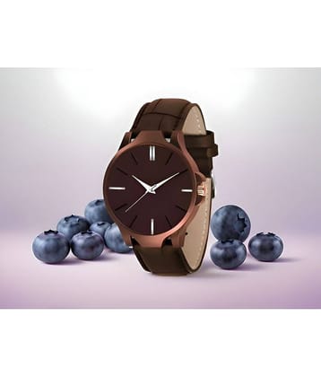 Hala Brown Leather Analog Men's Watch