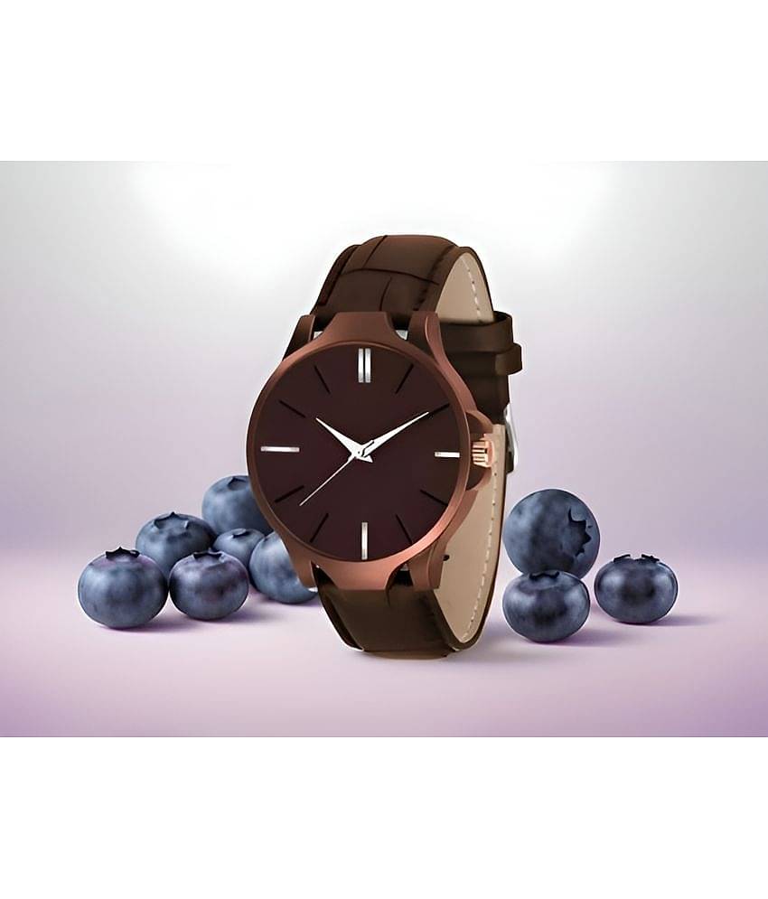 Hala Brown Leather Analog Men's Watch