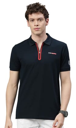 TVS Racing Polo Tshirt Polyester Blue White