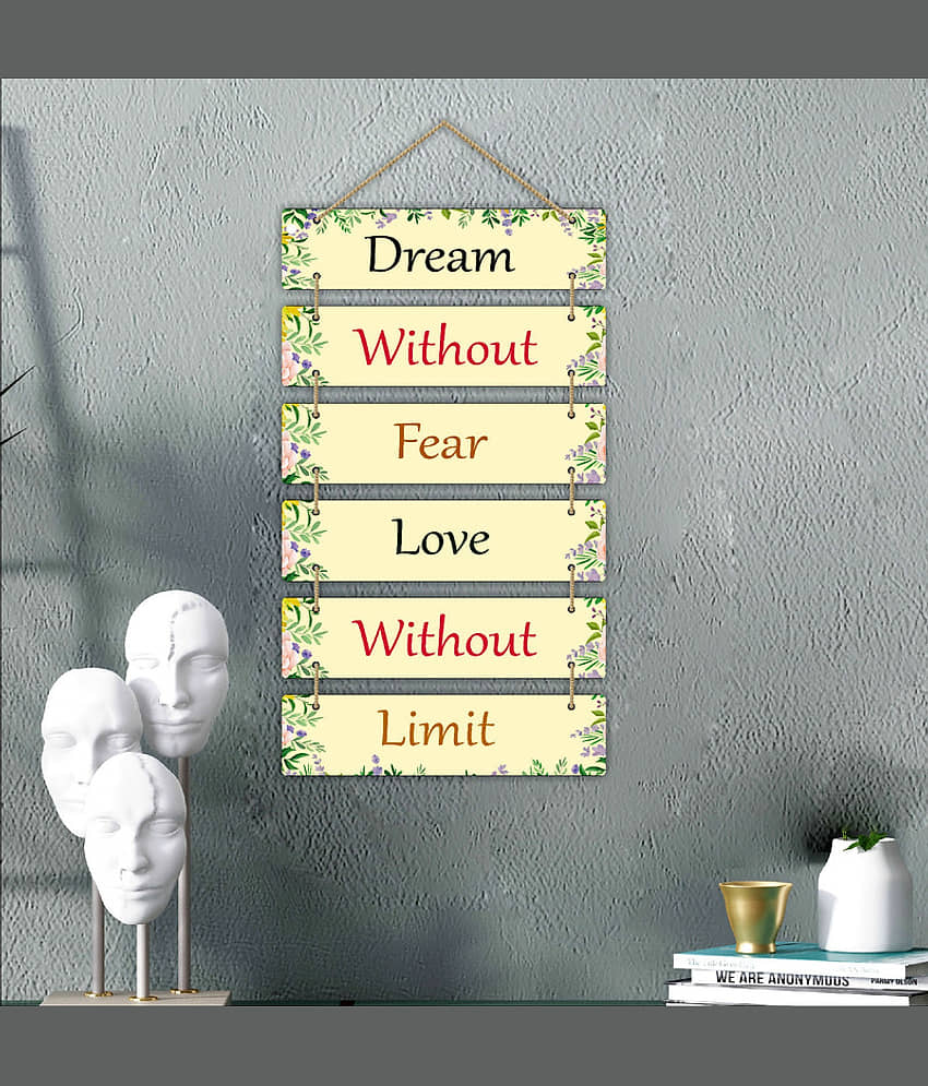 Saf Wood Rectangular Decoratives Panel Multi - Pack of 6