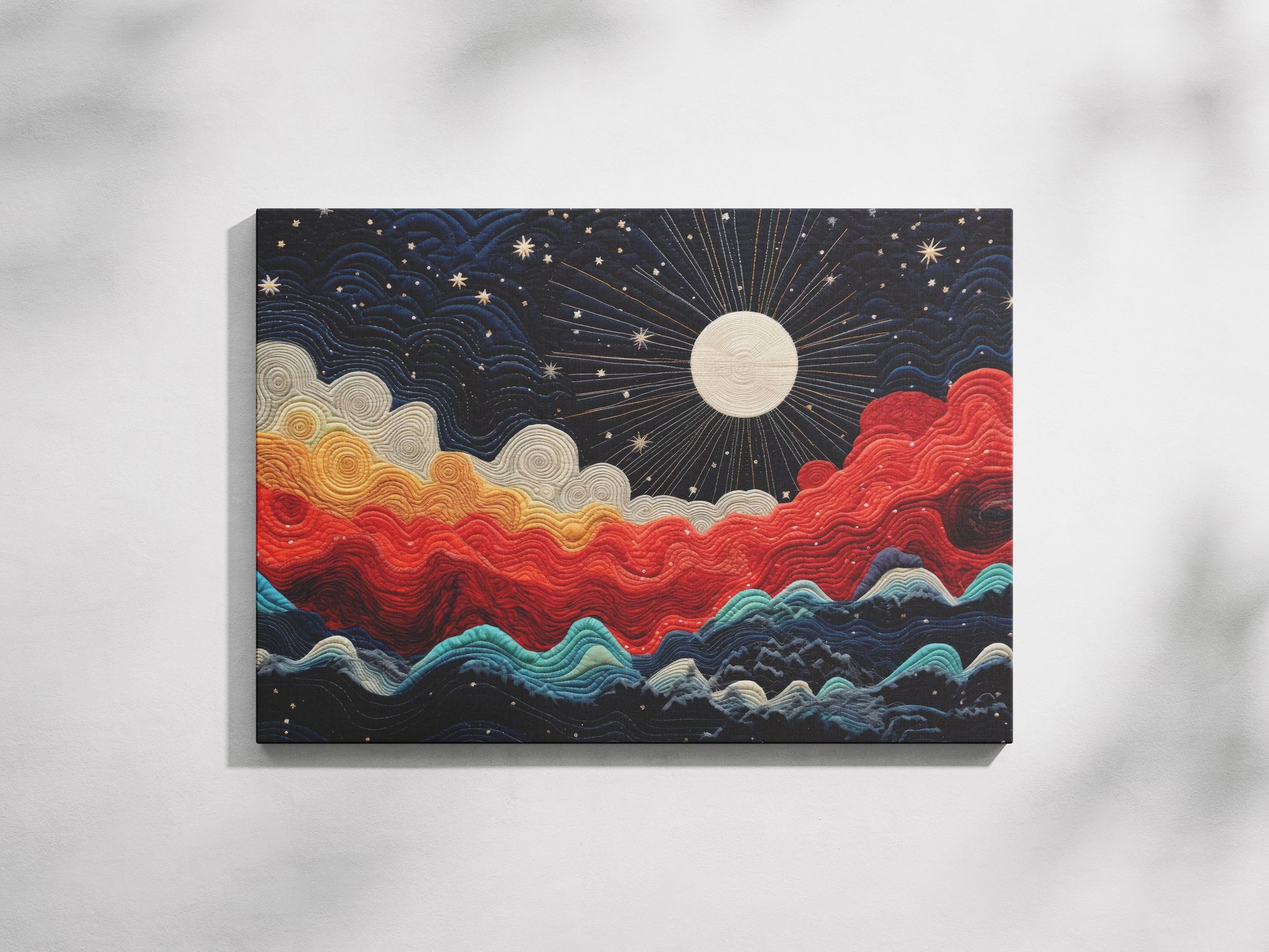 FURNISHUB The Sun in the Glittery Sky (Pattern Art) | Bright and Cheerful Wall Decor to Illuminate Your Home"FURNISHUB The Sun in the Glittery Sky (Pattern Art) | Bright and Cheerful Wall Decor to Illuminate Your Home