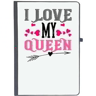 UDNAG Ruled Notebook Diary Queen, i love my queen (A5 80Pages 80GSM)