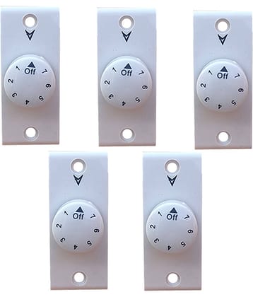 Hiru SWITCH 7 STEP - 5 PCS Simple FAN REGULATOR for Home & Office Step-Type Button Regulator