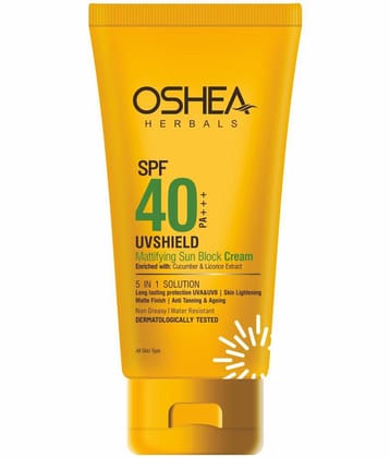 Oshea Herbals UV Shield Mattifying Sun Block Cream Spf 40 PA +++60Grams