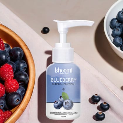 Bhoomi herbal India Blueberry Retinol Face Wash (100 ml)-Pack of 1