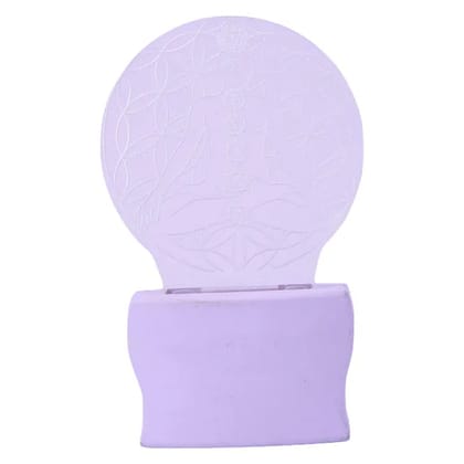 Acrylic Lamp with Chakra Symbol, Illusion Acrylic Night Lamp, 7 Colors Auto Colour Changing LED Plug and Play Night Light for Home and Office(KI_093)  by Krishna Impex