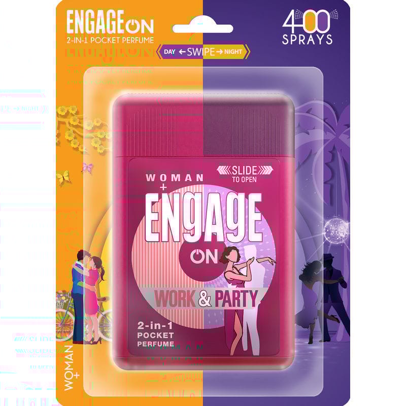 Engage On Work & Party 2 In 1 Pocket Perfume For Women, 28 ml  