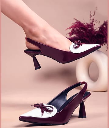 JM Looks Wine Women's Sandal Heels