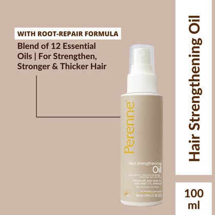Perenne Hair Strengthening Oil | Reduces Hair Fall & Boosts Hair Growth | Non-Sticky & Lightweight | With Onion Seed Oil, RootBioTec 3%, Redensyl & Rosemary Oil | Suitable for Kids, Men & Women |